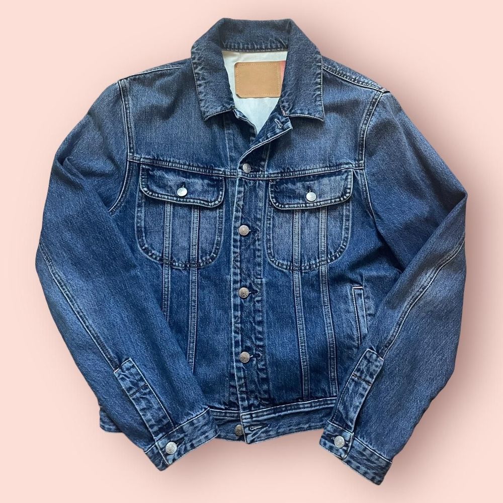 acne studios bla konst mid wash denim jacket